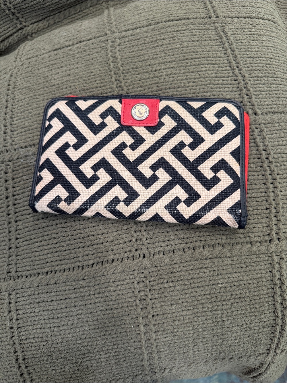 Spartina 449 Bright Red Nylon Organizer Wallet